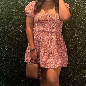 Floral off the shoulder dress